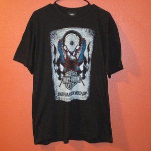 Harley Davidson Museum Woman X Large Black Red White Graphic Riding Shirt